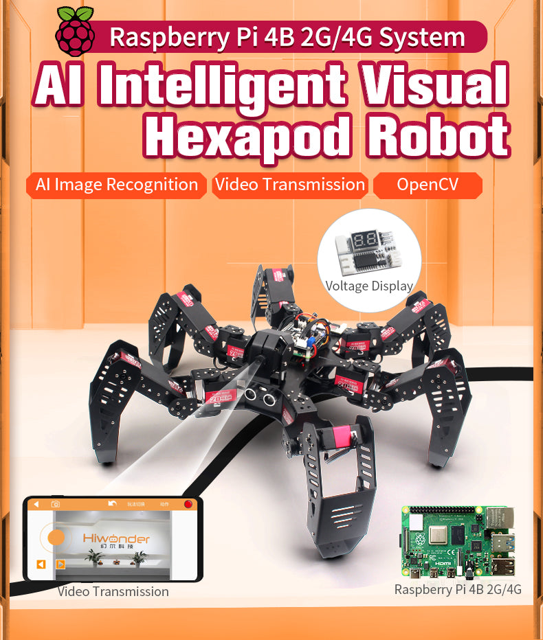 Vision And Raspberry Pi Spiderpi Pro Ai Vision Raspberry Pi Hexapod Robot – AMGFRR