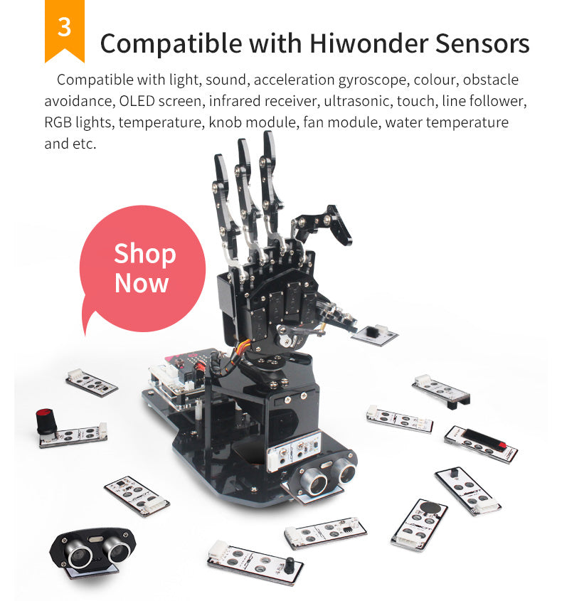 robot-construction-humanoide-main-uhandbit-hiwonder-micro-bit-programmable-apprentissage-ia-1 Robot de construction humanoïde main uHandbit Hiwonder micro:bit programmable apprentissage IA