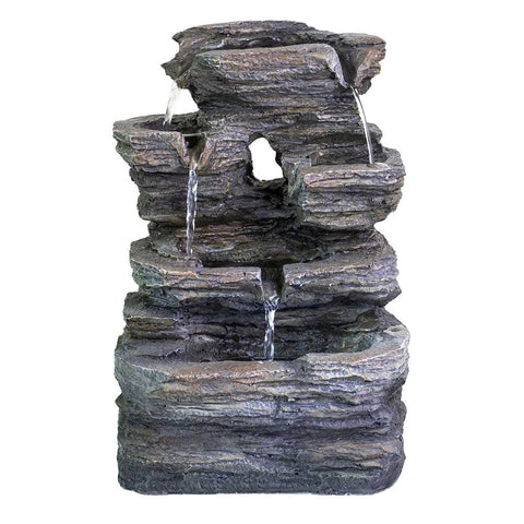 5-Tier Cascading Tabletop Fountain with LED Lights