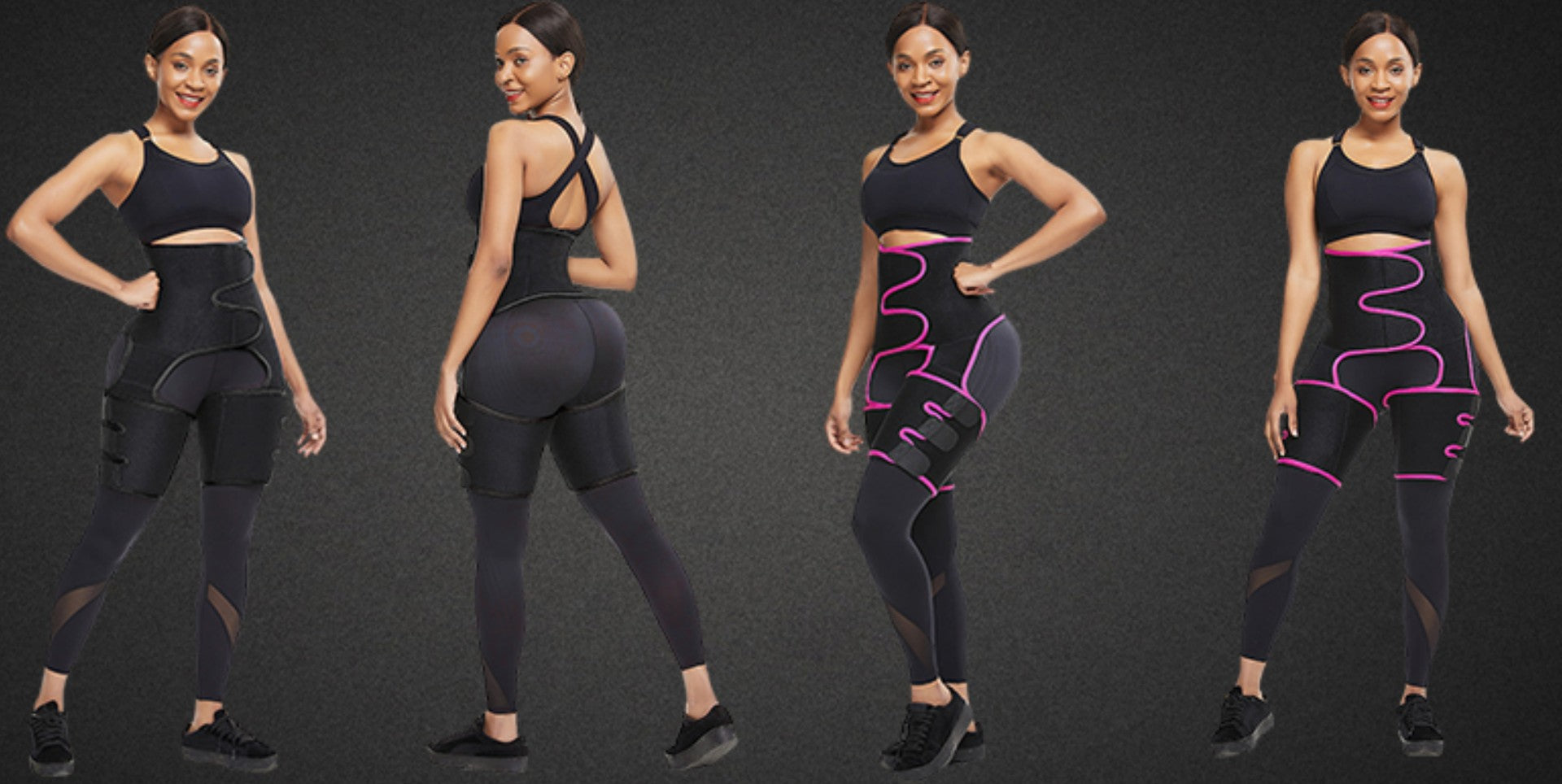 FEELINGIRL HIGH WAISTED SHAPEWEAR EMBOSSED VELCRO THIGH TRIMMER TUMMY CONTROL