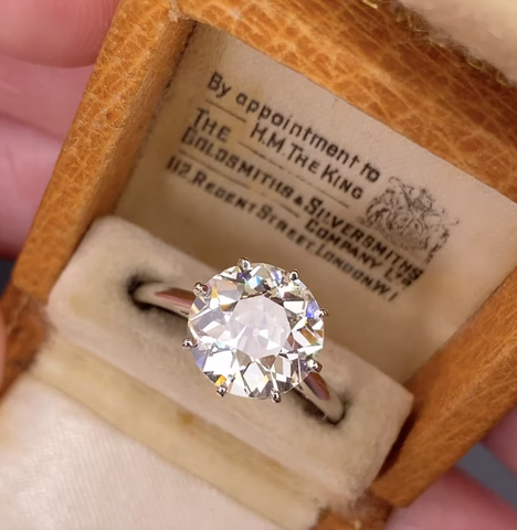 Stunning 1920s Diamond Solitaire Ring 3 Carats Lighttobox