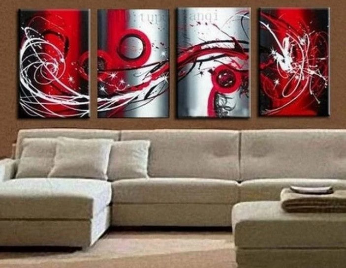 Abstract Art, Dancing Lines Painting, Oversized Extra Large Wall Art, 80 Inch Painting for Sale