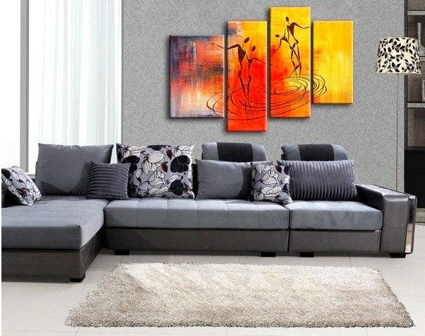 Abstract Painting of Love, Large Acrylic Painting, Buy Abstract Paintings, Bedroom Wall Art