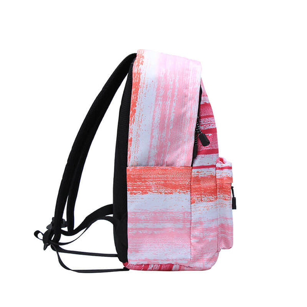 BLACKPINK Fresh Color Gradient College Style Canvas Backpack