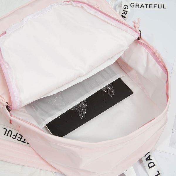 BLACKPINK Korean Pink Student Canvas Backpack