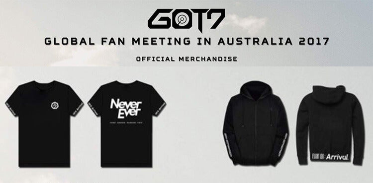 GOT7 FM 2017 Concert NEVER EVER Letter Printed T-shirt