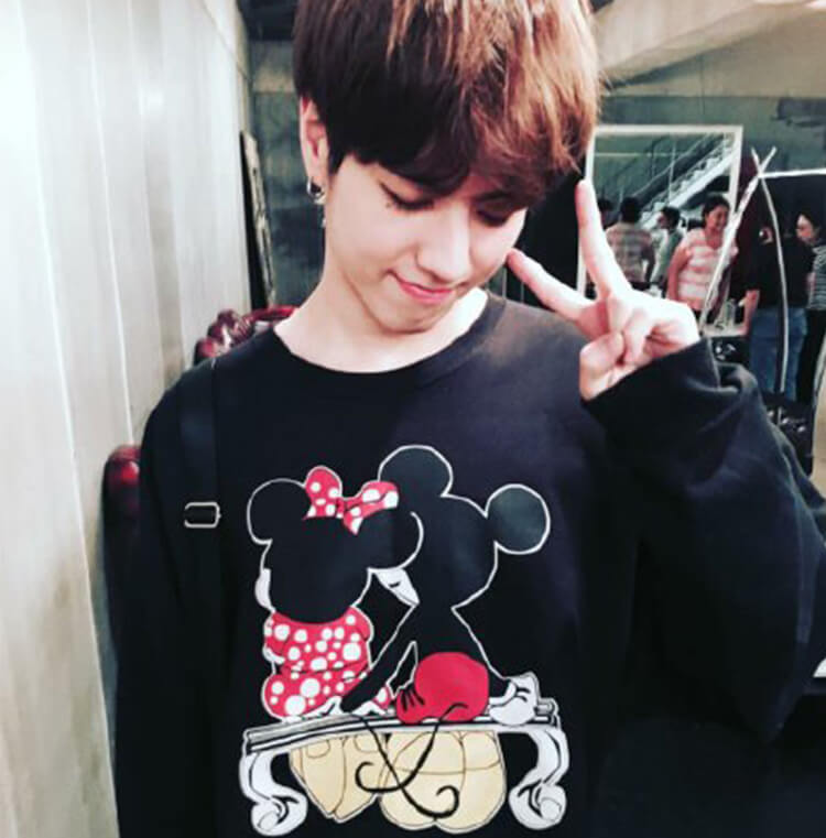 GOT7 YUGYEOM Cartoon Mickey Printed Loose Korean Sweatshirt