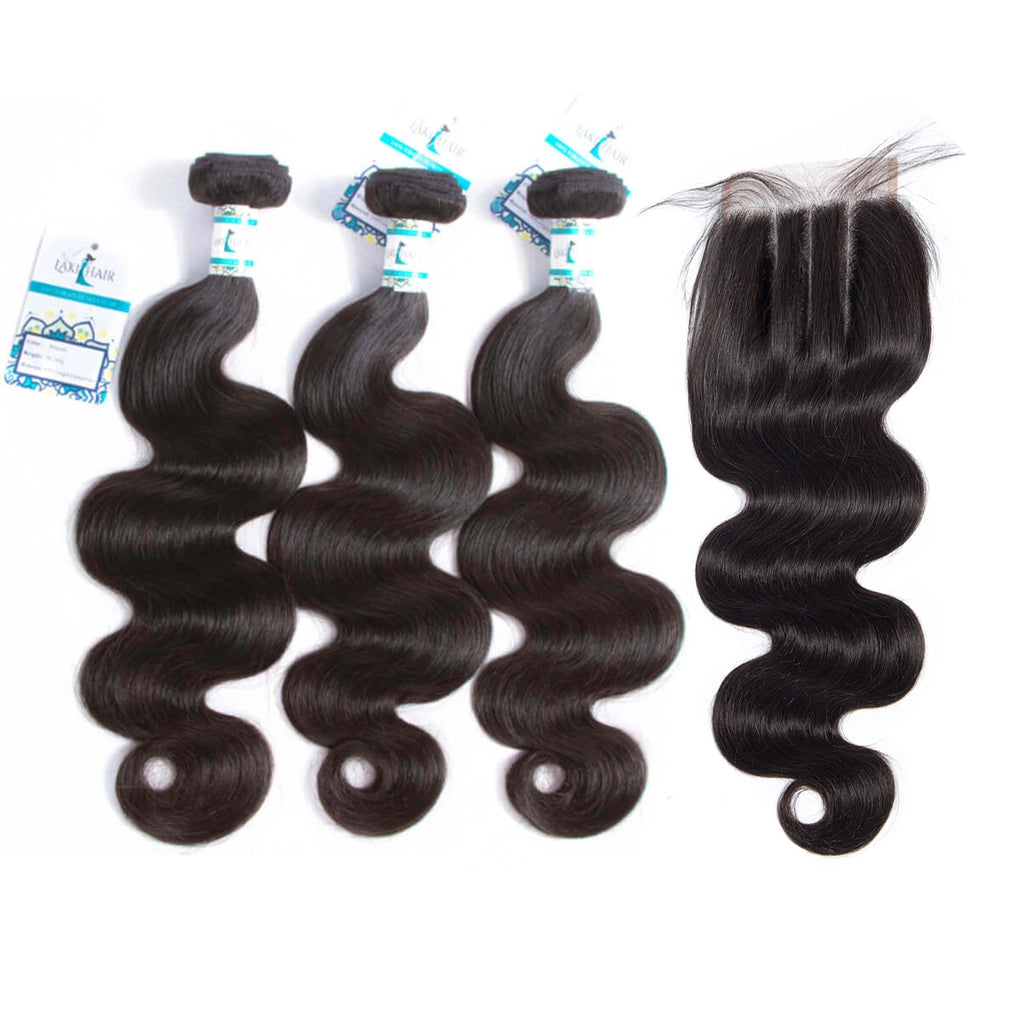 lakihair body wave 3 bundles and 5*5 closure