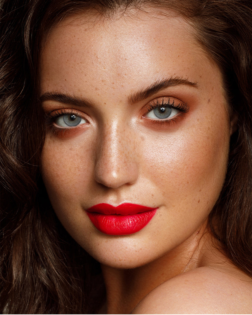 Edge Gray colored contact lenses with vibrant looking model picture
