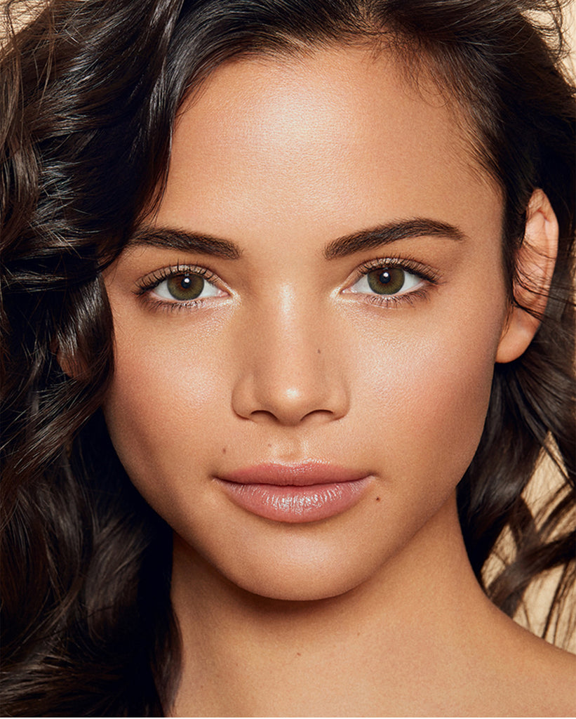 Pro Khaki Brown Colored Contacts Model Natural Looking Picture