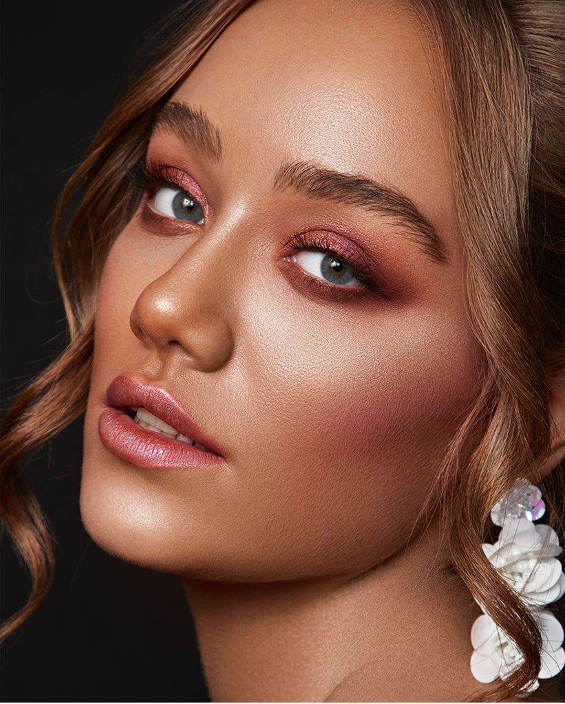 Fancy Aquamarine Blue colored contacts with natural looking model picture