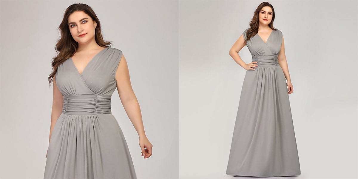 Elegant Double V-neck Dress