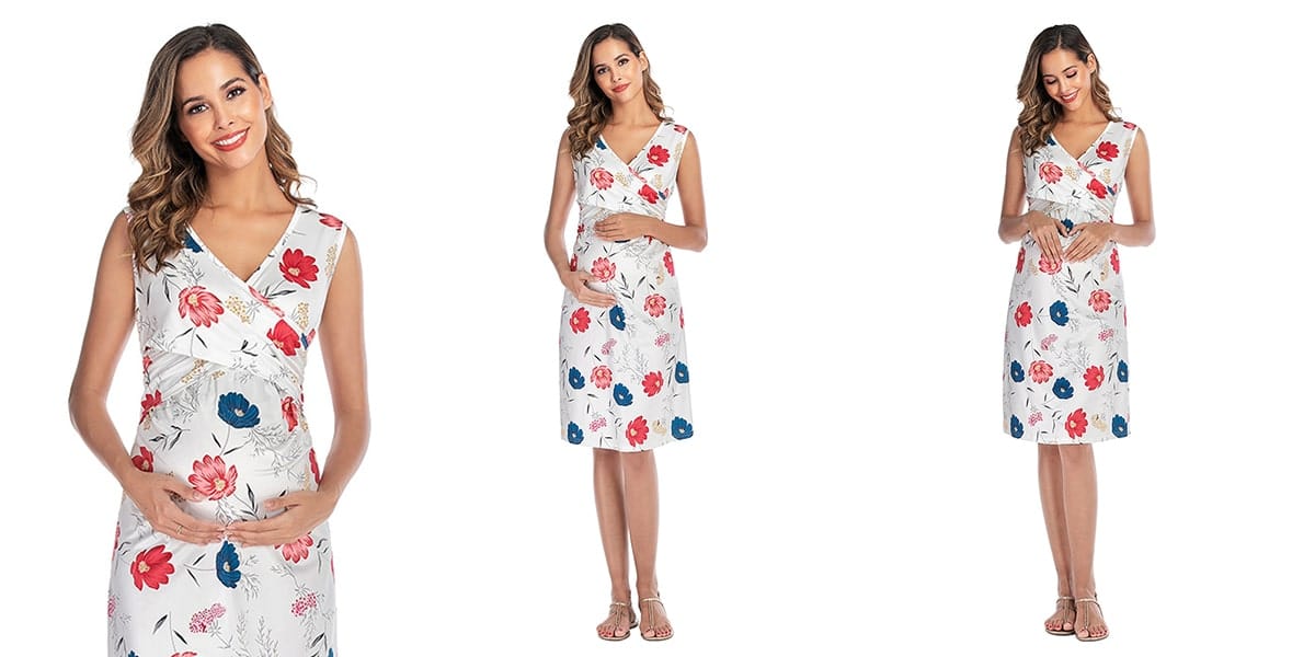 Elastic Bodycon Sleeveless Maternity Dress