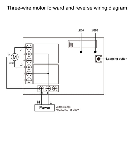 Three-wire motor forward and reverse wiring diagram