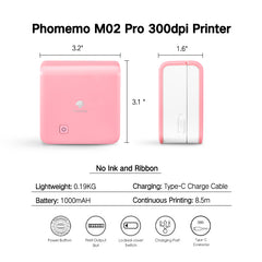 Phomemo M02 Pro Portable Mini Pocket Thermal Printer