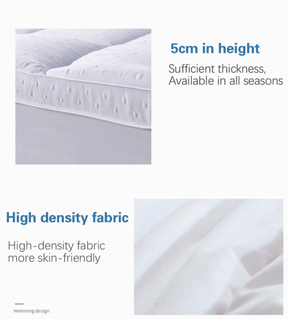 Down Alternative best mattress topper,Anti-Slip,Soft microfibre fabric