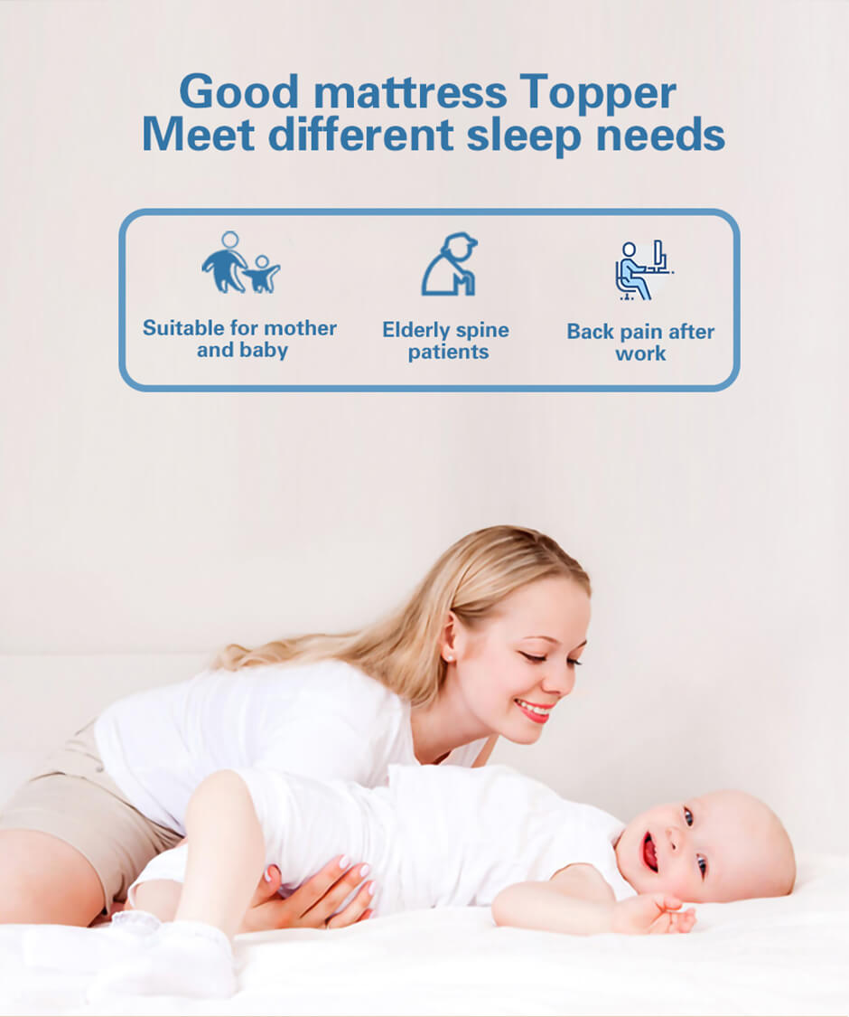 The mattress topper can be machine washed at 40°C