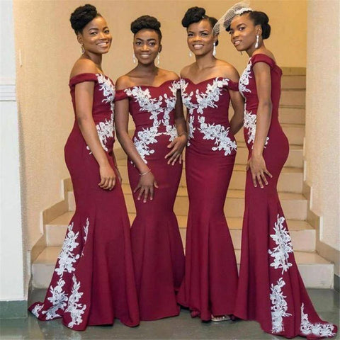 Cheap Burgundy Bridesmaid Dresses