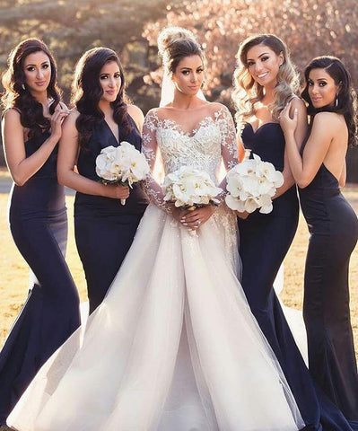 navy blue bridesmaid dresses