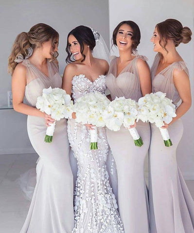 Long Mermaid Tulle Bridesmaid Dresses