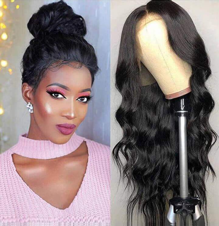 13x4 Body Wave Lace Front Wigs Raw Indian Remy Human Hair Wigs With Baby Hair Pre pulucked Hairline