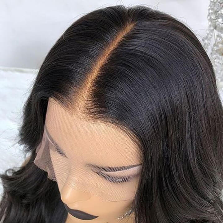 Fake Scalp More Natural And Invisible Looking ❤  Fake Scalp Invisible 13x6 Lace Front Human Hair Wig Short Blunt Cut Straight Indian Remy Preplucked And Bleached Knots Closure