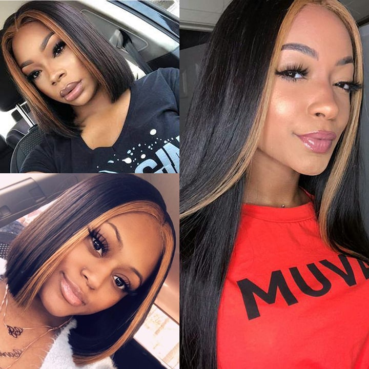 bob wig dyed