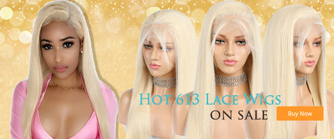 613 blonde human hair lace wigs