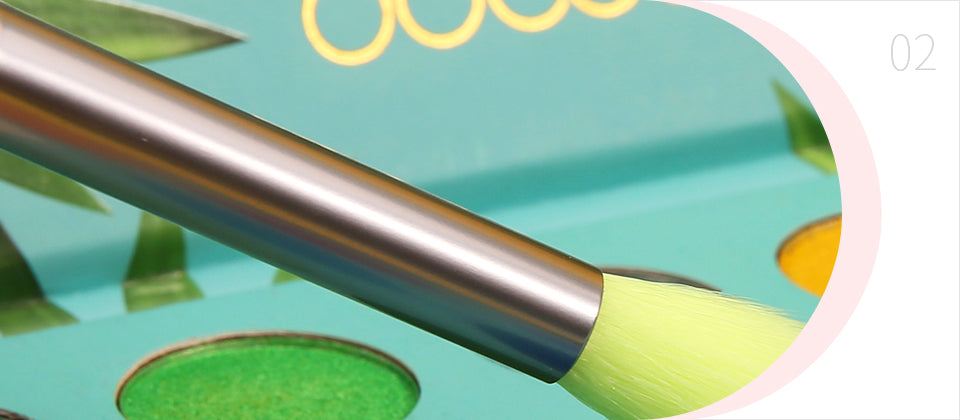 Brochas de maquillaje Docolor - Juego de brochas de ojos de 15 piezas de color verde neón - Tubo de aluminio Las mejores brochas de maquillaje brochas de maquillaje profesional brocha de maquillaje de ojos brocha de neón marca de maquillaje popular