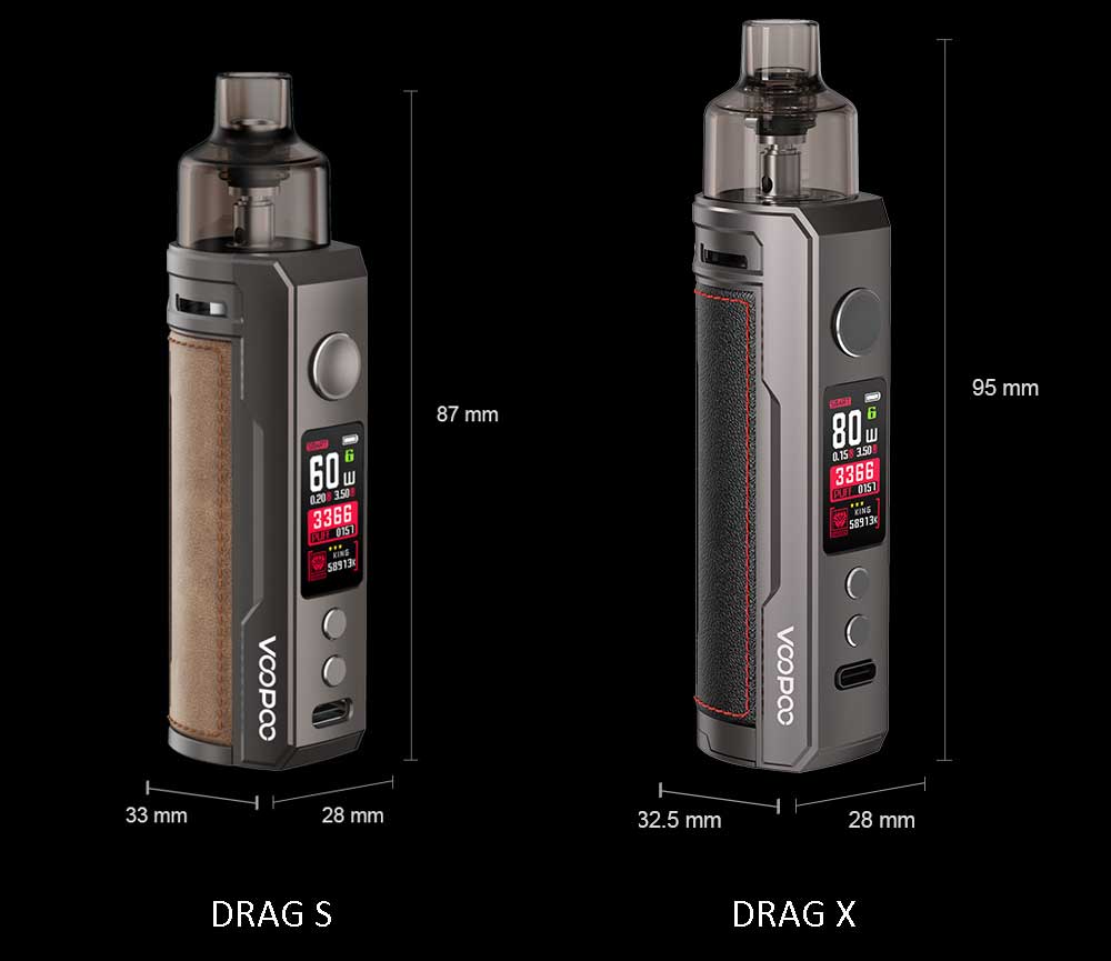 Voopoo Drag S vs Drag X