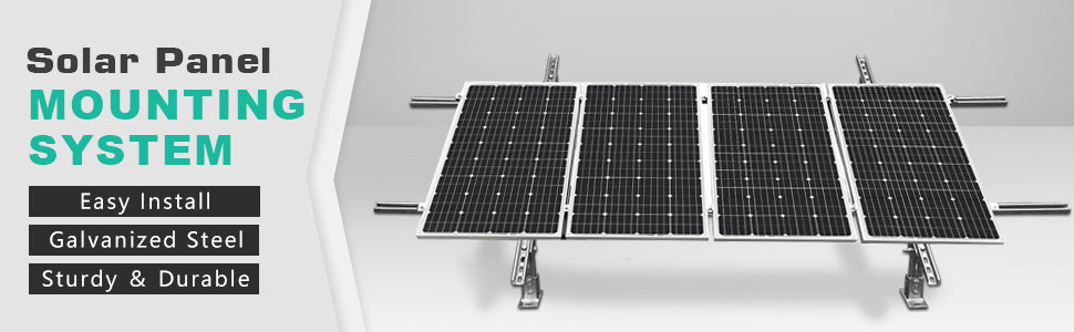 Multi Panel Adjustable Mounting System For 1 4 Pcs Solar Panels Eco Worthy