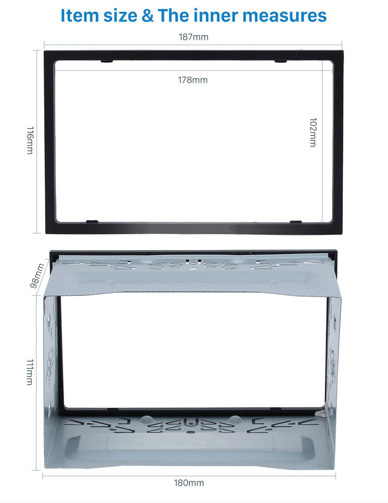 Black Double Din Citroen Nemo Car Radio Fascia Stereo Dash Panel DVD Frame  Fit Installation