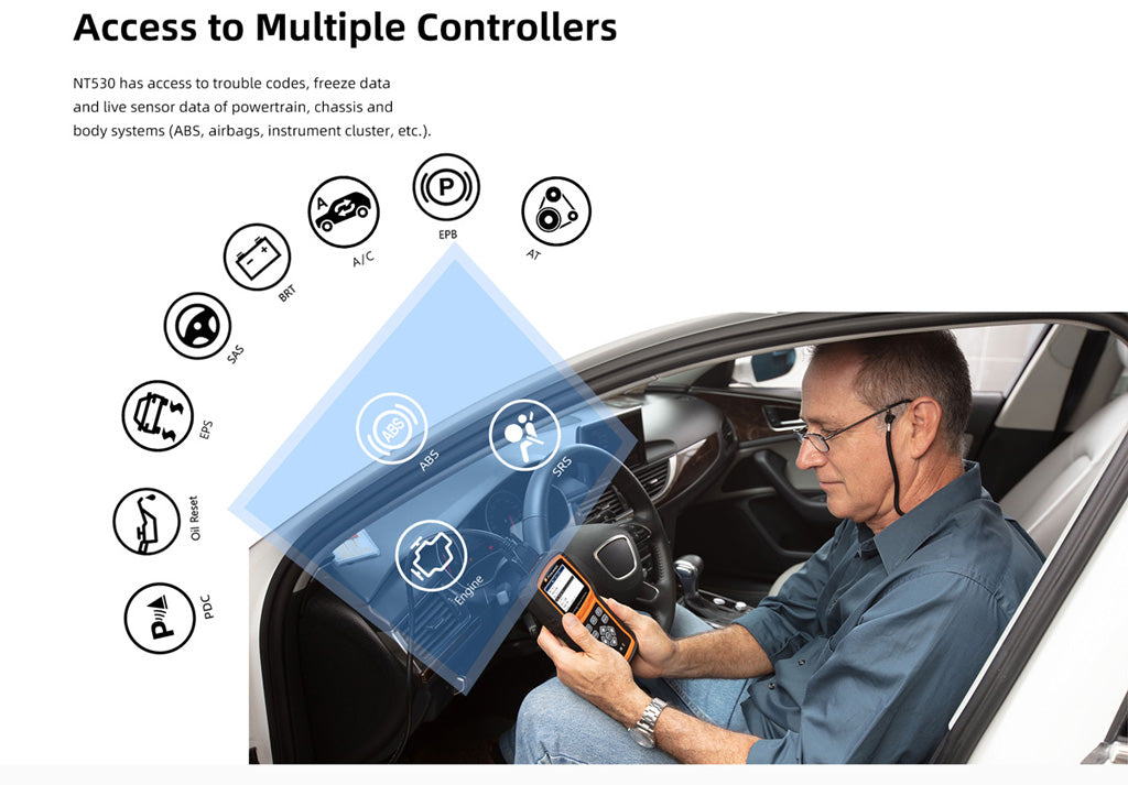 Foxwell NT530 can Get Access to ECU Controllers