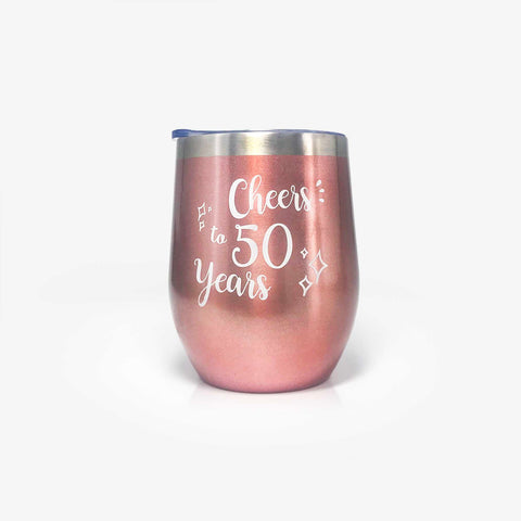 50th Birthday Gifts Stainless Steel Wine Tumbler