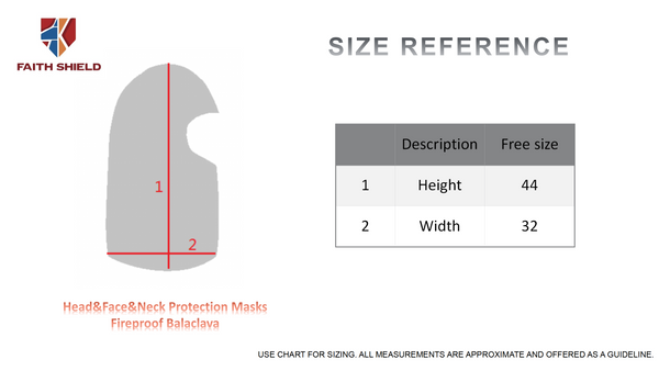 Fire Proof Balaclava Anti-stab Tactical Mask size guide