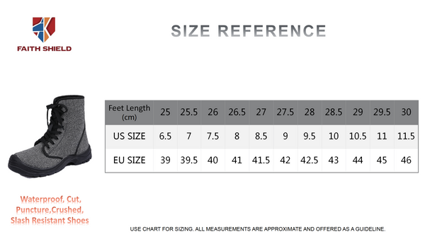 Multifunction Tactical Anti-stab boots size guide