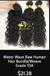 Nature wave/water wave raw human hair bundles grade 10A | Heymywig.com