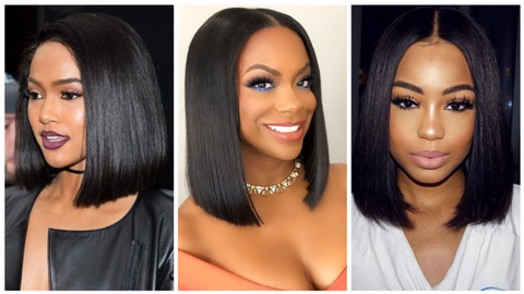 Sleek Blunt bob hair cut for black women 2020 heymywig.com