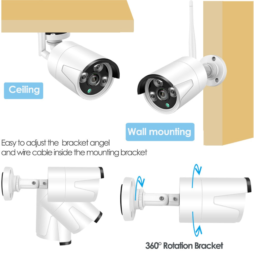 4 Channel HD 1080P Wifi Security Camera System