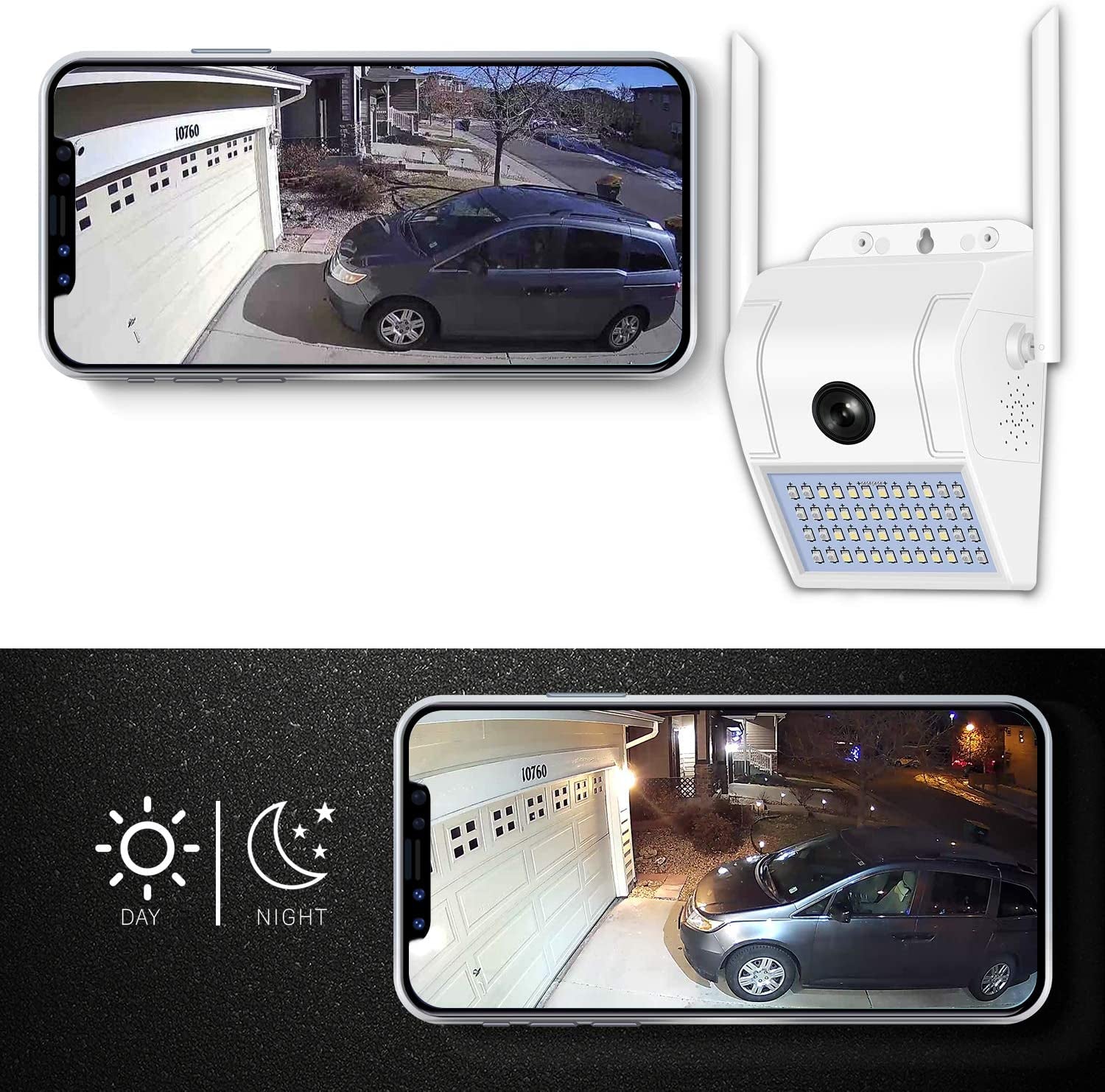 Outdoor Security Motion Sensor Floodlight 1080P WiFi Camera