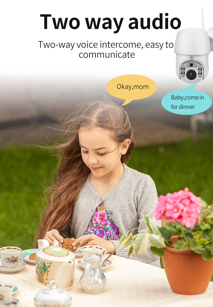 Наружная беспроводная 30IR 360 градусов PTZ Security Camera