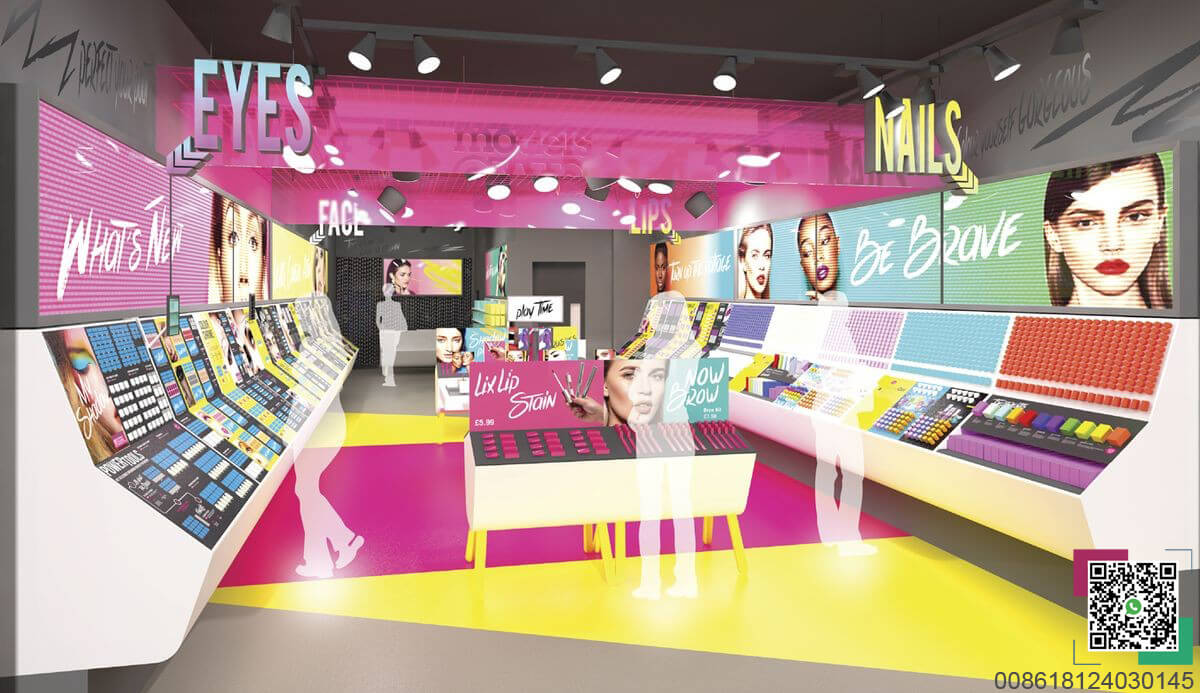 models own cosmetic store interior renderings