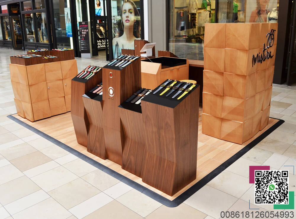 Wood grain watch kiosk