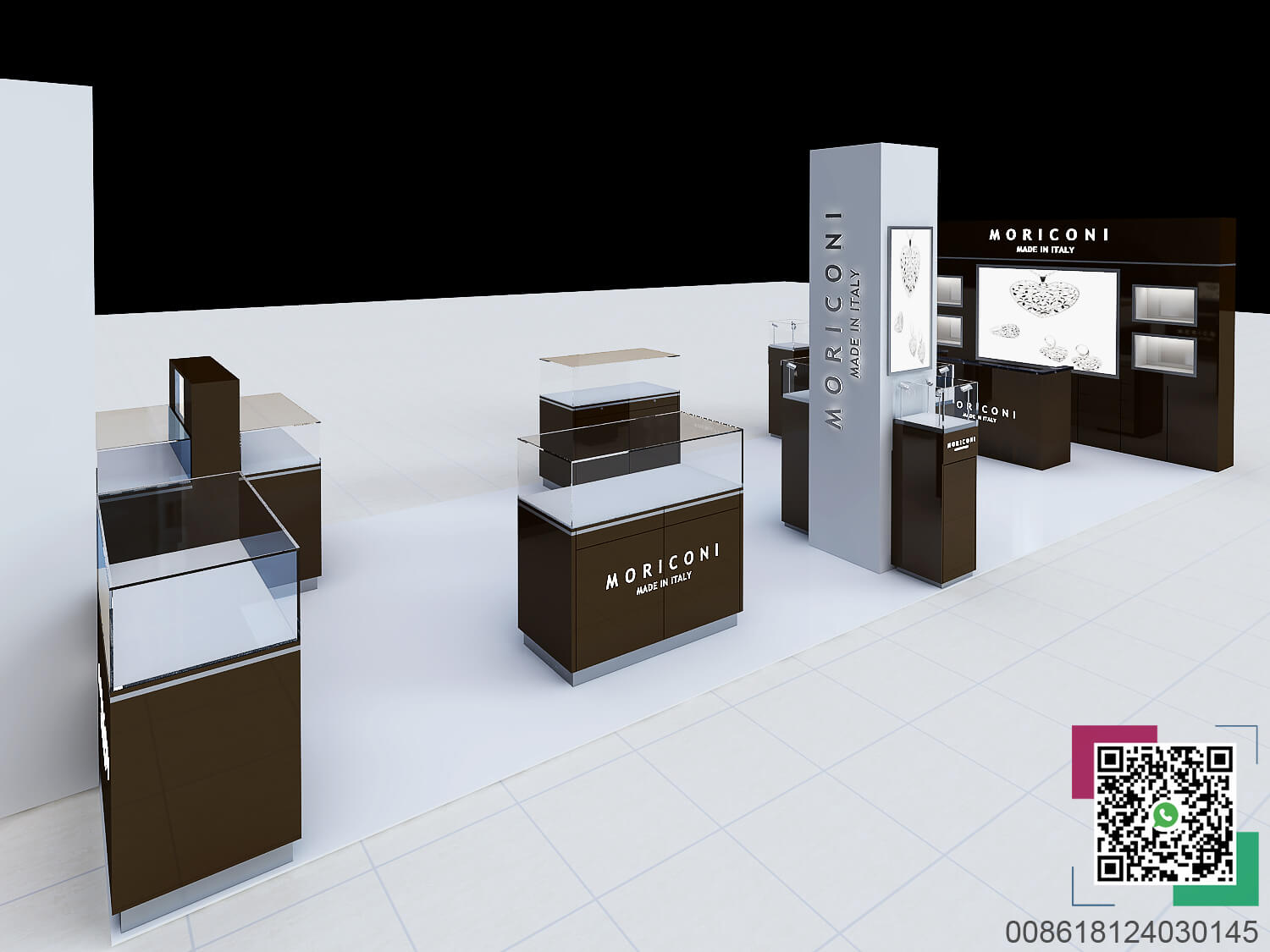 3D scene of MORICONI jewelry store