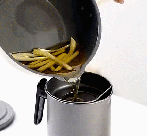 KITCHEN OIL FILTER STRAINER POT – Classica Store