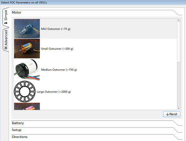 VESC can be compatible for different types of motors