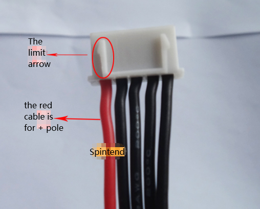 red balance cable in connector