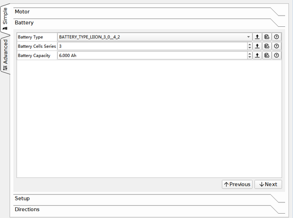 set battery cells in vesc tool