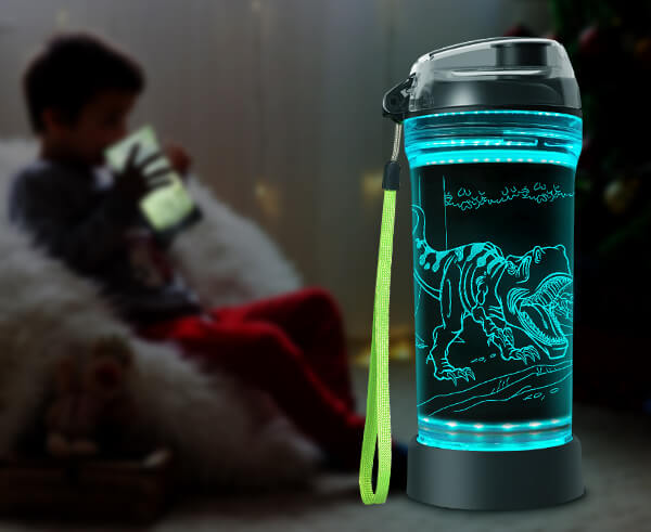 Roar Tyrannosaurus Rex 3D Light Up Water Bottle