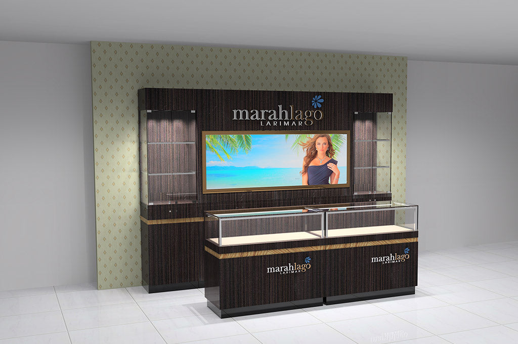 Glass Display Showcase with Led Light for Marahlago Shop in Shop